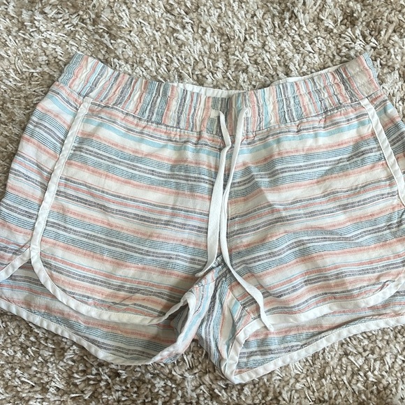 Athleta Jacquard Sandbar Shortie Linen Shorts Size 6 Small Beach Summer Pool EUC - Picture 5 of 10
